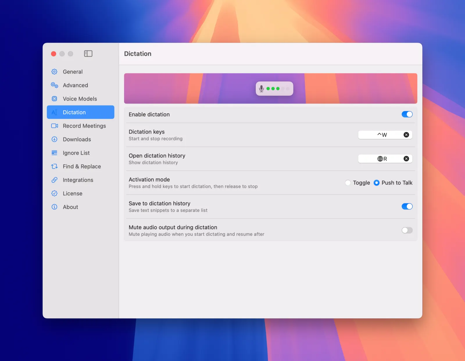 MeetMic 1.12 - Dictation