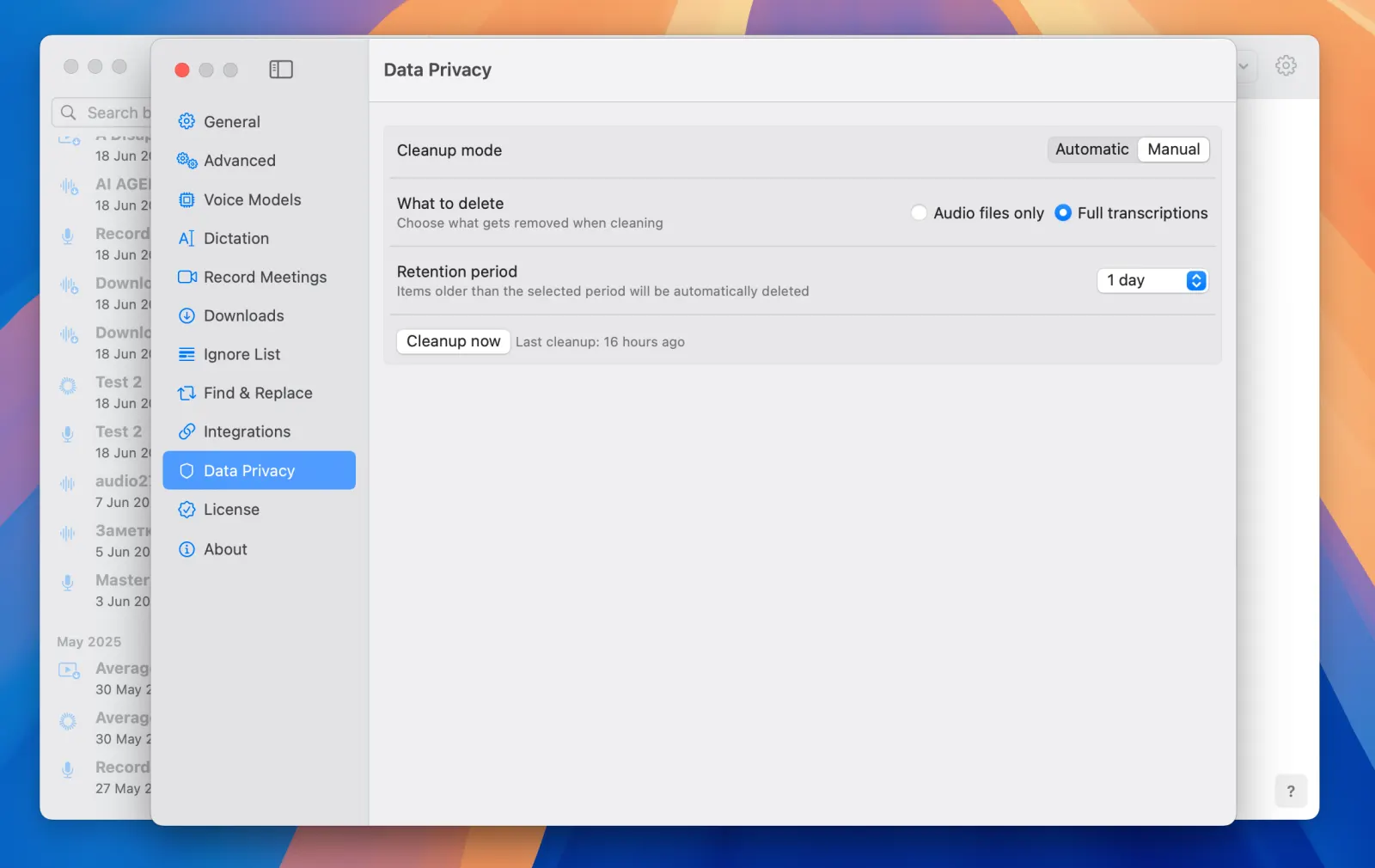 MeetMic 1.13 - Automatic Cleanup