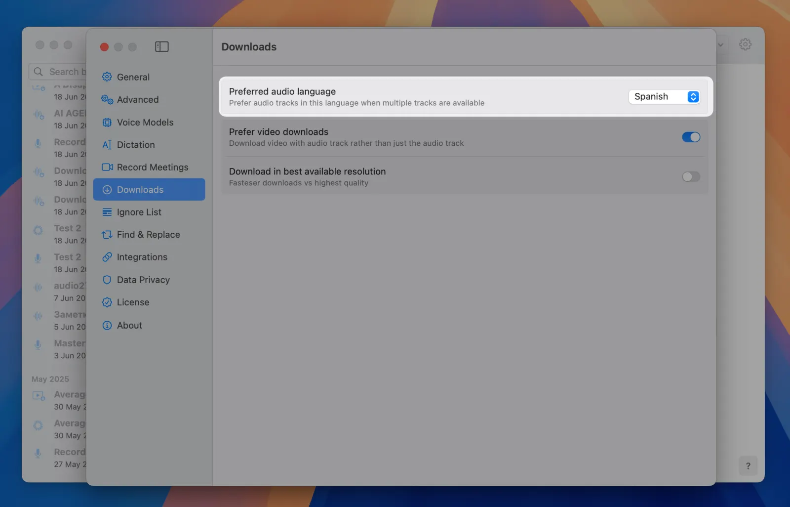 MeetMic 1.13 - Preferred Audio Track Selection for YouTube