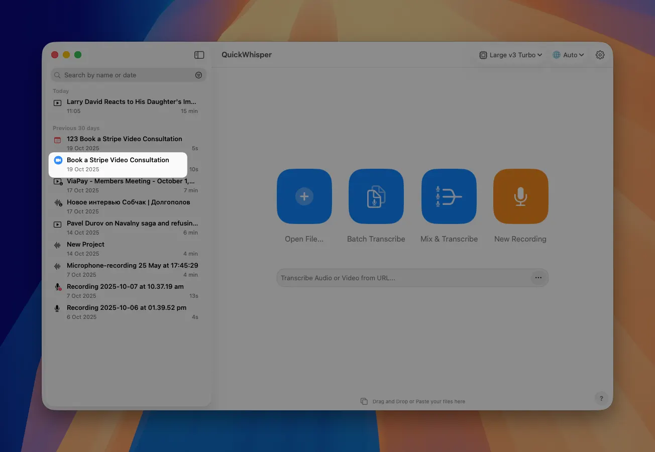 MeetMic 1.16 - Record Calendar Meetings