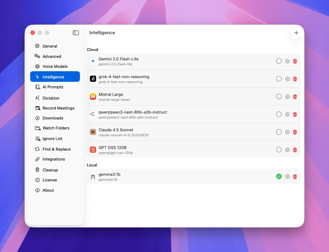 MeetMic 1.18 - New Cloud AI Providers