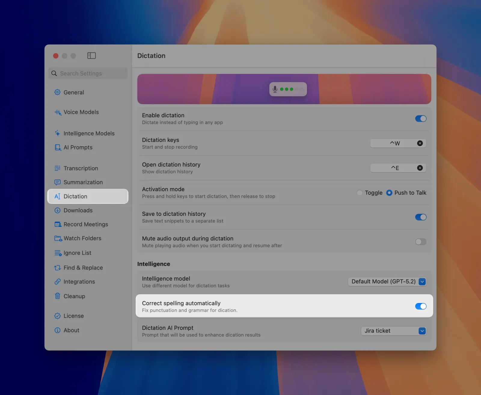 MeetMic 1.22 - Dictation Grammar Enhancement