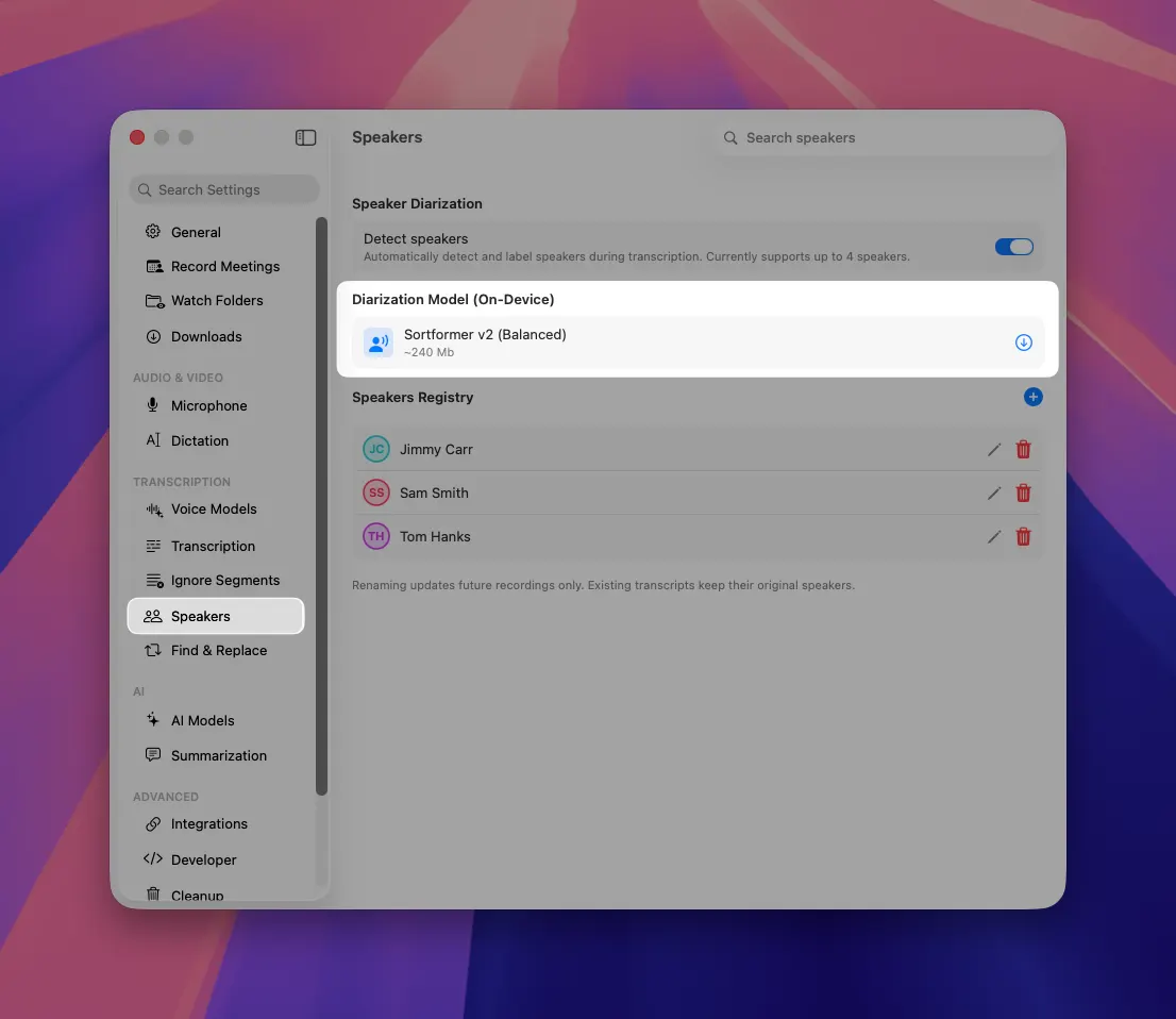 MeetMic 1.28 - Enhanced Speaker Diarization