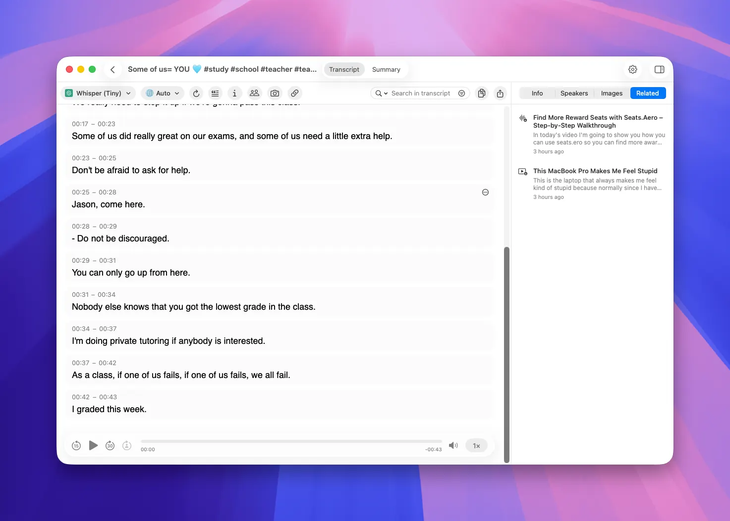 MeetMic 1.29 - Related Transcriptions