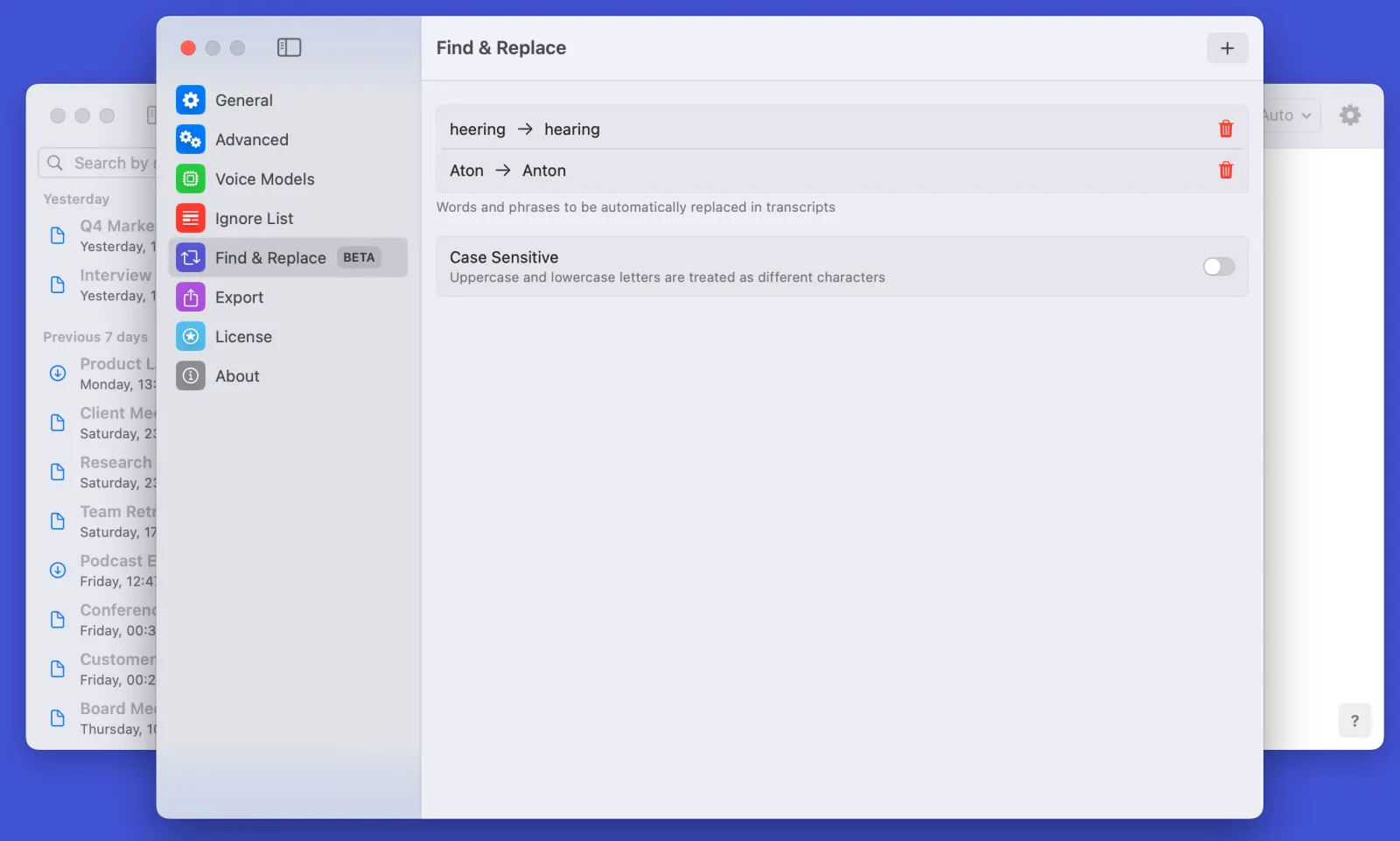 MeetMic 1.8 - Find & Replace